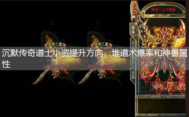 沉默传奇道士小资提升方向,堆道术爆率和神兽属性 沉默传奇道士小资提升方向,堆道术爆率和神兽属性